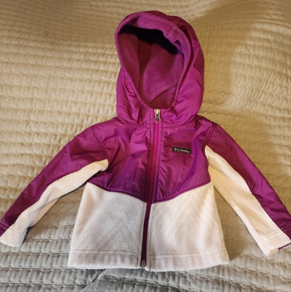 Columbia Purple and White Hooded Jacket